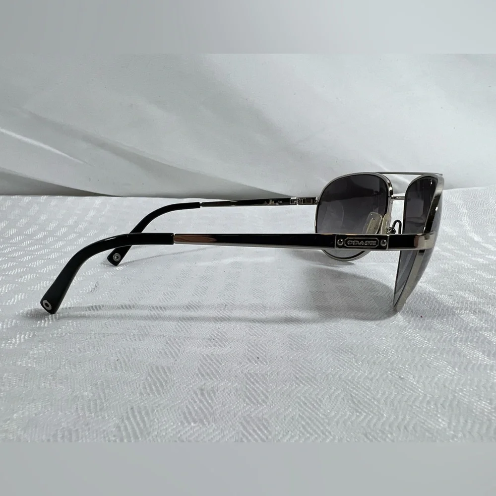 5023: Coach Lafayette S510 Chrome Aviator Sunglasses & Case